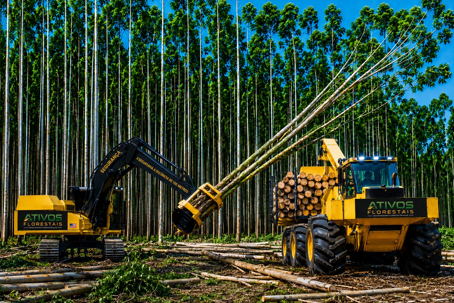 Produção e comercialização de cavaco e biomassa florestal